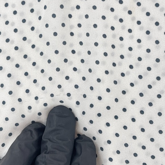 LOFT Outlet White Black Polka‎ Dot Print Shirt Womens V-Neck Long Sleeve Size L - Picture 10 of 16